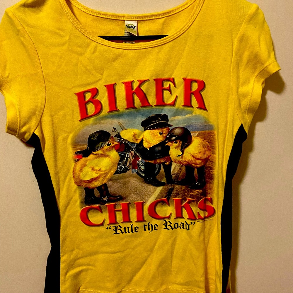✨ VINTAGE BIKER SHIRT (2004) 🐥🏍 SIZE XL ✨ GRAPHIC TEE ✨